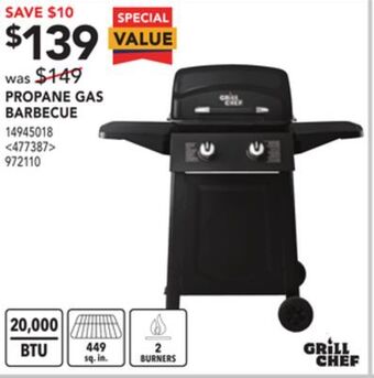 RONA Grill chef propane gas barbecue offer