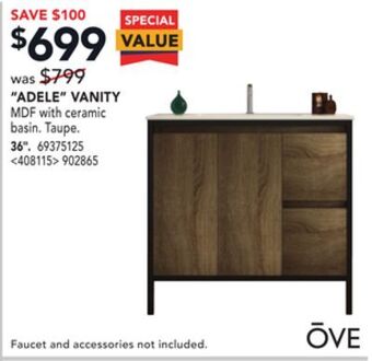 RONA Ove "adele" vanity 36" offer