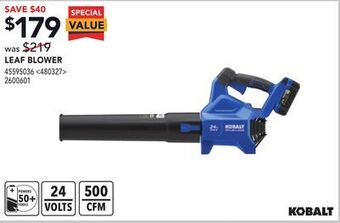 RONA Kobalt leaf blower offer