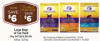Ren’s Pets Depot Wellness large bags of cat food offer