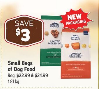 Ren’s Pets Depot Natural balance small bags of dog food offer