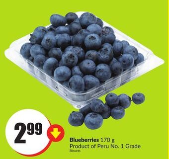 FreshCo Blueberries 170 g product of peru no. 1 grade offer