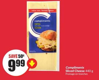 FreshCo Compliments sliced cheese 440 g offer