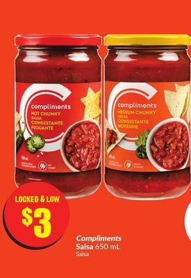 FreshCo Compliments salsa 650 ml offer