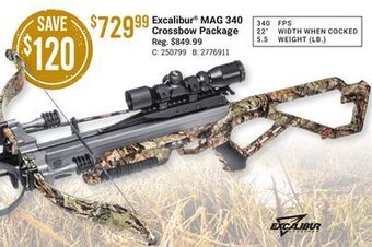 Bass Pro Excalibur® mag 340 crossbow package offer