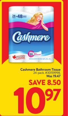 Walmart Cashmere bathroom tissue offer