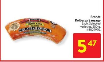 Walmart Brandt kolbassa sausage offer