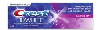 Walmart Crest 3d white 65 ml toothpaste offer
