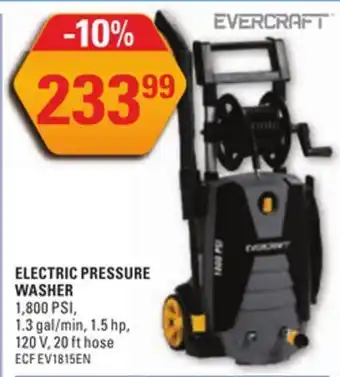 NAPA Auto Parts Evercraft electric pressure washer offer
