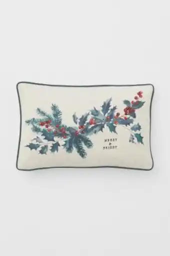 H&M Motif-detail canvas cushion cover offer