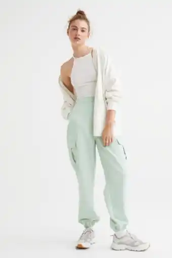 H&M Nylon cargo trousers offer