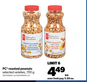 Real Canadian Superstore Pc roasted peanuts offer