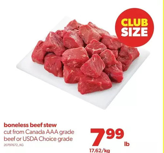Real Canadian Superstore Boneless beef stew offer