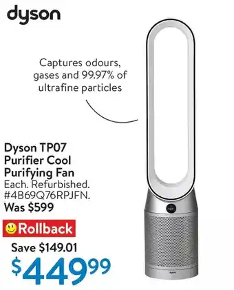 Walmart Dyson tp07 purifier cool purifying fan offer