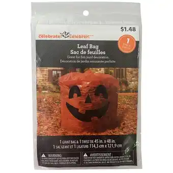 Walmart Pumpkin leaf bags offer