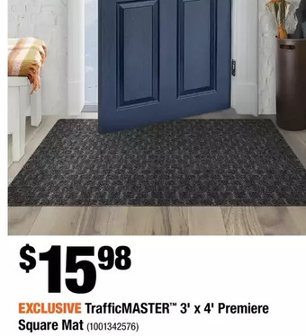 Home Depot Trafficmaster 3' x 4' premiere square mat offer