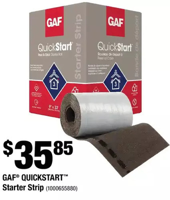 Home Depot Gaf quickstart starter strip offer