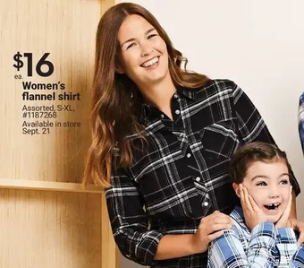 Giant Tiger Women's flannel shirt offer