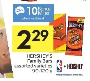 Foodland Hershey's family bars offer