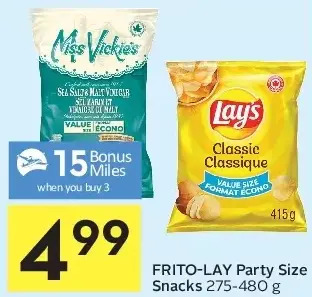 Foodland Frito-lay party size snacks offer
