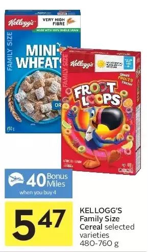 Foodland Kellogg's family size cereal offer
