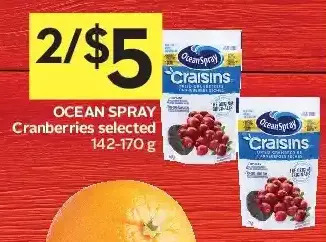 Foodland Ocean spray cranberries offer