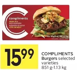 Foodland Compliments burgers offer