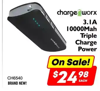 Factory Direct Charge worx 3.1a 1000mah triple charger power offer