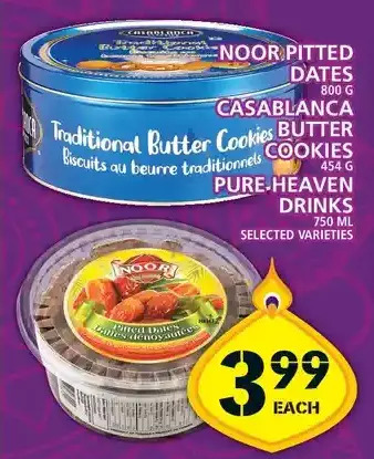 Food Basics Noor pitted dates | casablanca butter cookies | pure heaven drinks offer