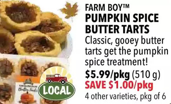 Farm Boy Farm boy pumpkin spice butter tarts offer
