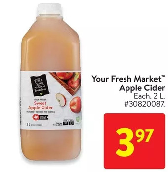 Walmart Your fresh market apple cider offer