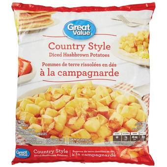 Walmart Great value french fries or diced hashbrowns offer