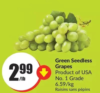 FreshCo Green seedless grapes offer