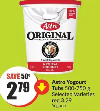 FreshCo Astro yogourt tubs offer