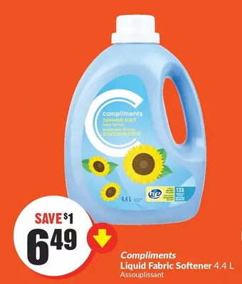 FreshCo Compliments liquid fabric softener offer