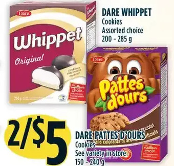 Marché Adonis Dare whippet cookies | dare pattes d'ours cookies offer