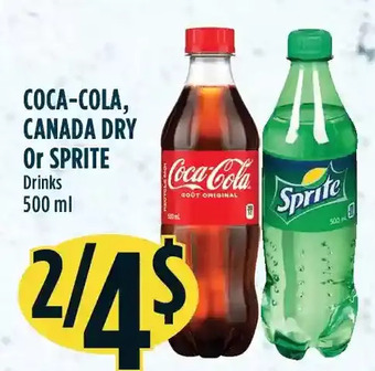 Marché Adonis Coca-cola, canada dry or sprite drinks offer
