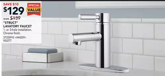 Lowe's "struct" lavatory faucet offer