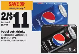 Independent Grocer Pepsi soft drinks offer