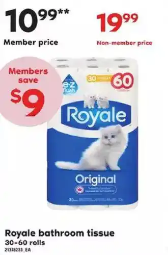 Independent Grocer Royale bathroom tissue offer