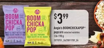 Independent Grocer Angie's boomchickapop popcorn offer