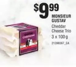 Independent Grocer Monsieur gustav cheddar cheese offer