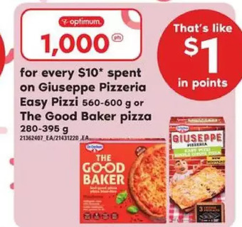 Independent Grocer Giuseppe pizzeria easy pizzi or the good baker pizza offer