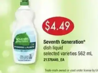 Independent Grocer Seventh generation dish liquid offer