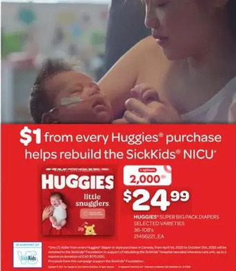 Independent Grocer Huggies super big pack diapers offer