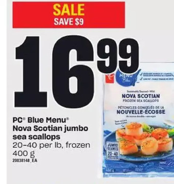 Zehrs Markets Pc blue menu nova scotian jumbo sea scallops offer
