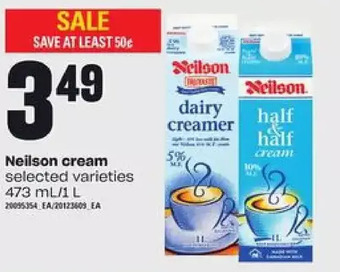 Zehrs Markets Neilson cream offer