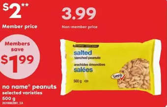 Loblaws No name peanuts offer