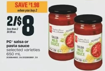 Valu-mart Pc salsa or pasta sauce offer