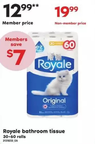 Loblaws Royale bathroom tissue offer